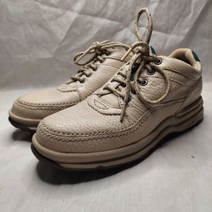 ROCKPORT WWT14 Beige Pro Walker Women Leather Walking Shoes Sneakers Sz 6M.